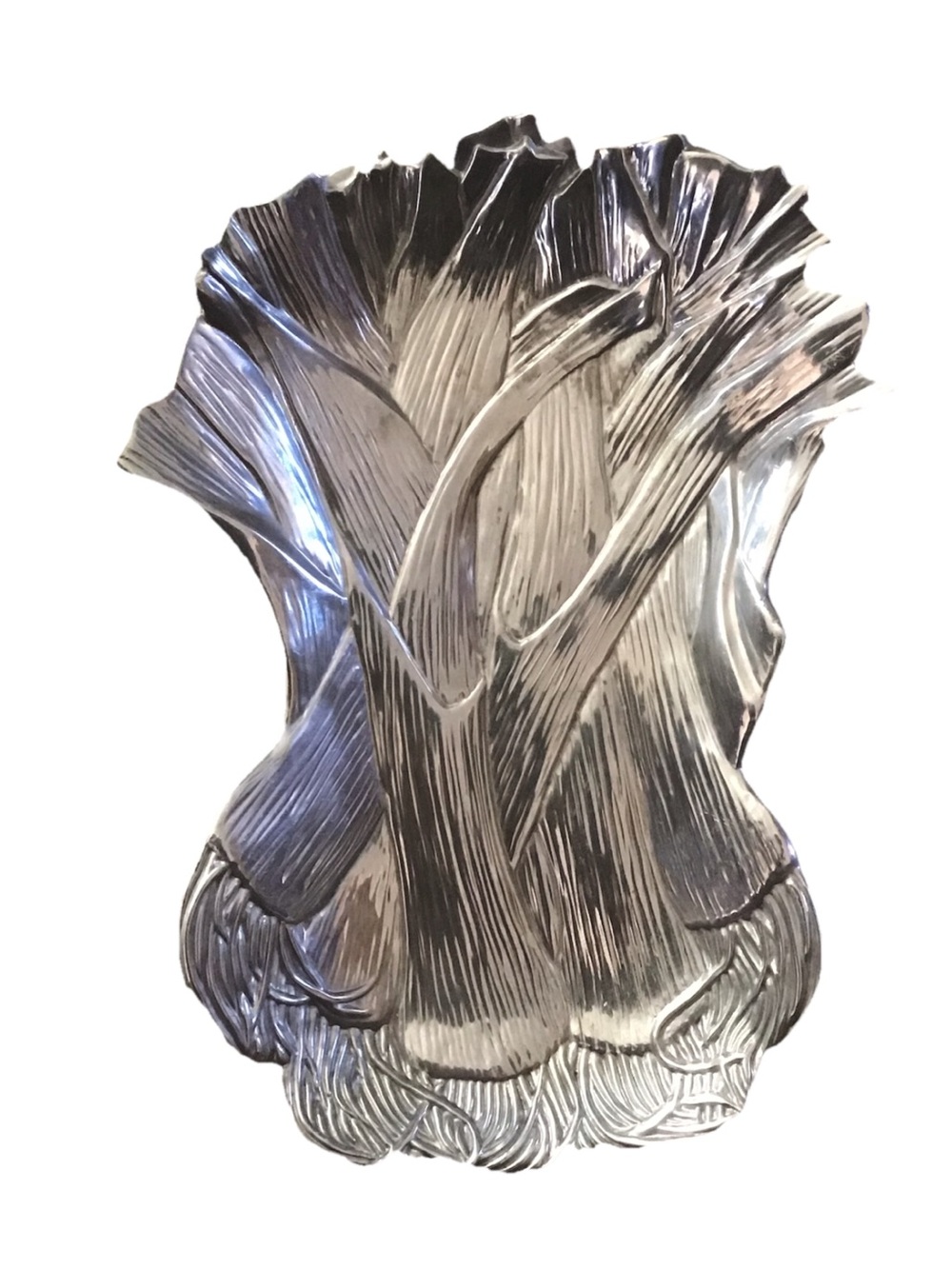Vintage Fitz & Floyd Leeks Pewter Tray (9”x8”)